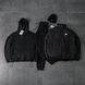 Мужской зимний костюм Nike 3в1 плюшевый черный Комплект Найк Костюм Пуховик Шапка Ads-582 фото 1