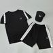 Чоловічий літній костюм Fred Perry Футболка Шорти Кепка чорний Комплект Фред Перрі з лампасами Will-FP0016 фото 1